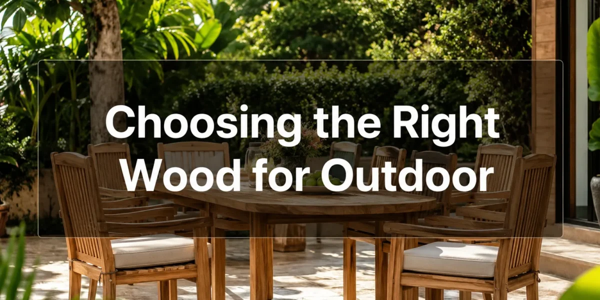 Choosing the Right Wood for Outdoor Furniture: Durability, Weather Resistance, and Sustainable Sourcing