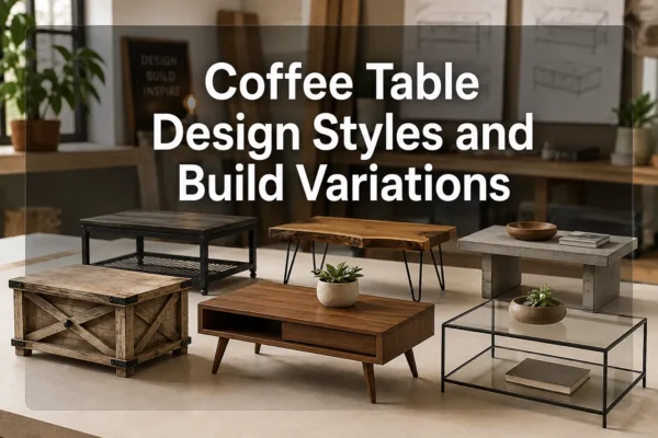 Coffee Table Design Styles and Build Variations: Farmhouse, Mid-Century, Industrial, and Minimalist