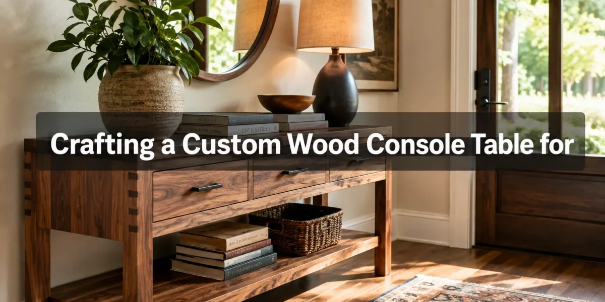 Crafting a Custom Wood Console Table for ‘Consoles and Tables’: Entryway Design with Integrated Storage