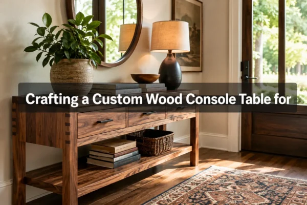 Crafting a Custom Wood Console Table for ‘Consoles and Tables’: Entryway Design with Integrated Storage