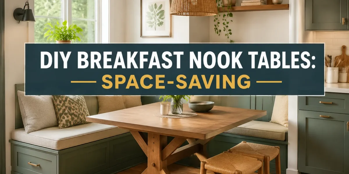 DIY Breakfast Nook Tables: Space-Saving Designs and Joinery for Cozy Kitchens