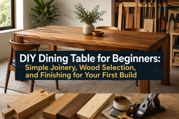 DIY Dining Table for Beginners: Simple Joinery, Wood Selection, and Finishing for Your First Build