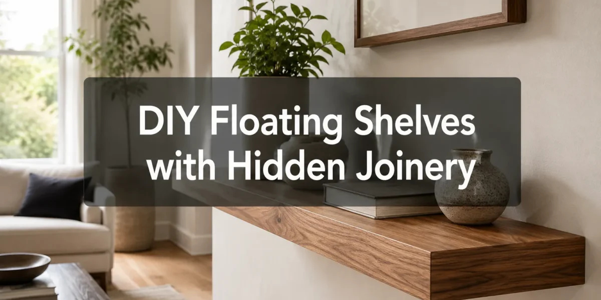 DIY Floating Shelves with Hidden Joinery: Modern Minimalist Designs Using Pocket Holes and Floating Brackets