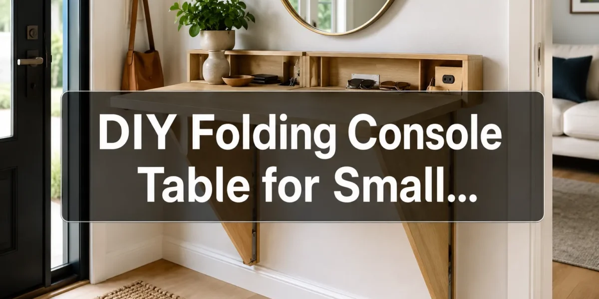 DIY Folding Console Table for Small Entryways: Space-Saving Designs and Hidden Storage Ideas