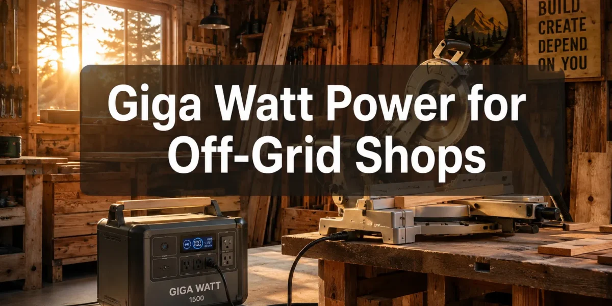 Giga Watt Portable Power Stations for Off-Grid Woodshops: Powering Tools in Remote Workshop Setups