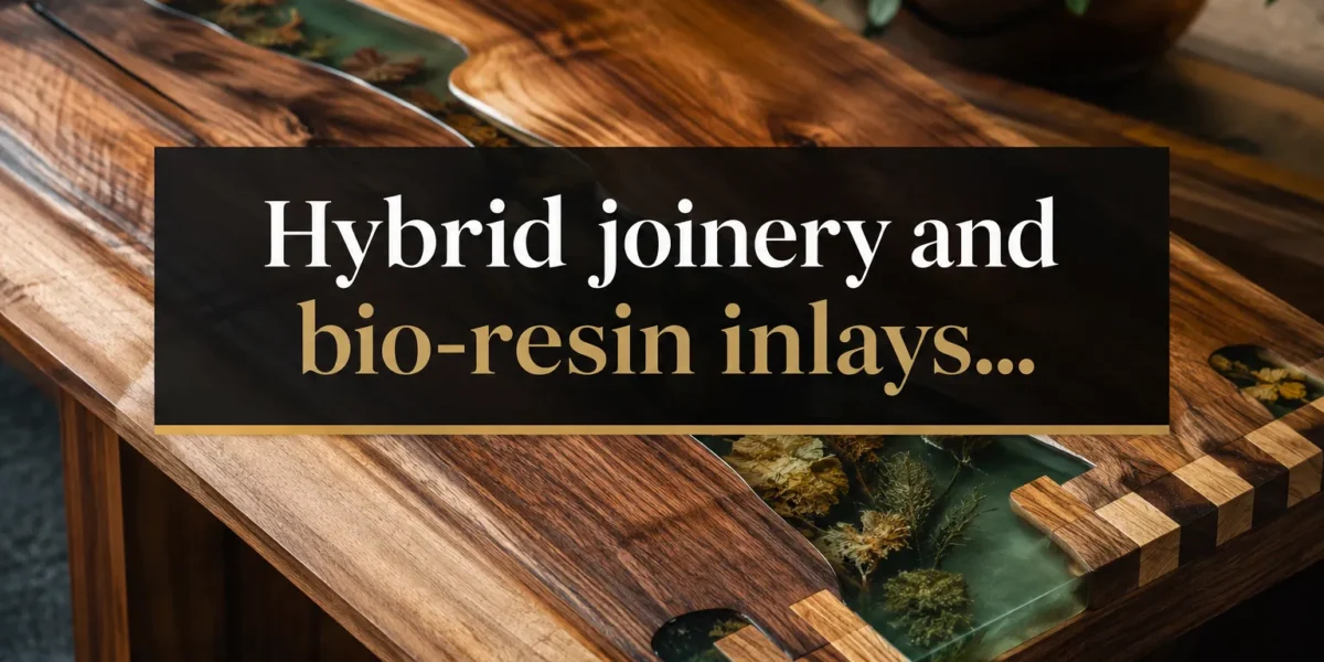 Hybrid joinery and bio-resin inlays: combining traditional woodworking with modern materials