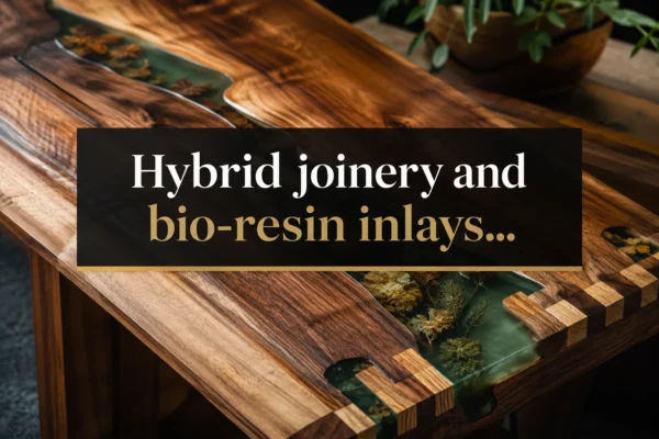 Hybrid joinery and bio-resin inlays: combining traditional woodworking with modern materials