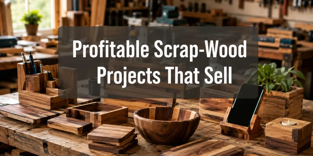 Profitable Scrap-Wood Projects That Sell: Coasters, Bread Bowls, and Desk Organizers