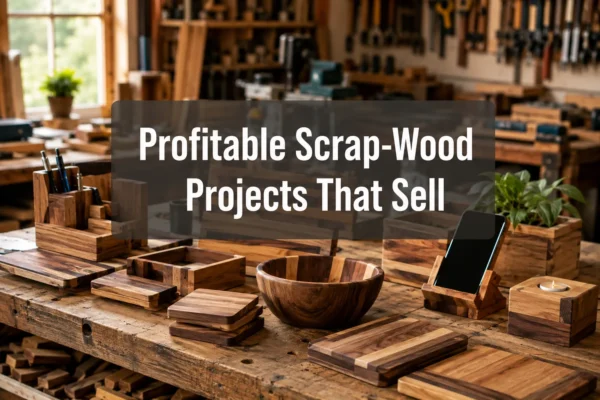 Profitable Scrap-Wood Projects That Sell: Coasters, Bread Bowls, and Desk Organizers