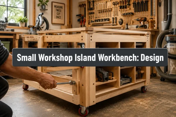 Small Workshop Island Workbench: Design and Build a Mobile Mechanic-Style Station for Woodworkers
