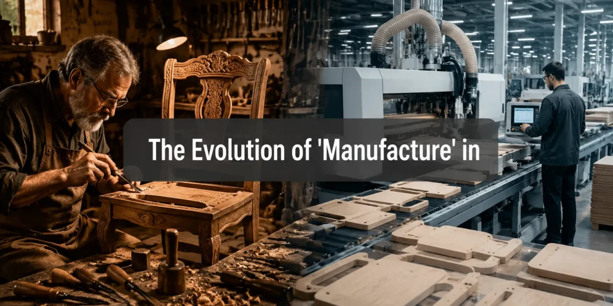 The Evolution of ‘Manufacture’ in Woodworking: From Artisan Workshops to Modern Production