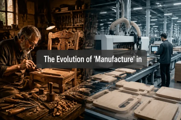 The Evolution of ‘Manufacture’ in Woodworking: From Artisan Workshops to Modern Production