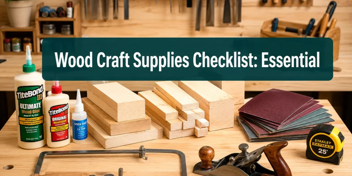Wood Craft Supplies Checklist: Essential Materials and Finishing Products for Your First Projects