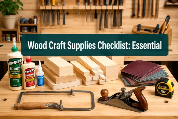 Wood Craft Supplies Checklist: Essential Materials and Finishing Products for Your First Projects