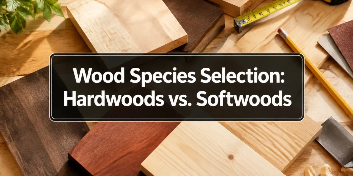 Wood Species Selection Guide: Hardwoods vs. Softwoods, Cost, Workability, and Finishing for Every Project Type