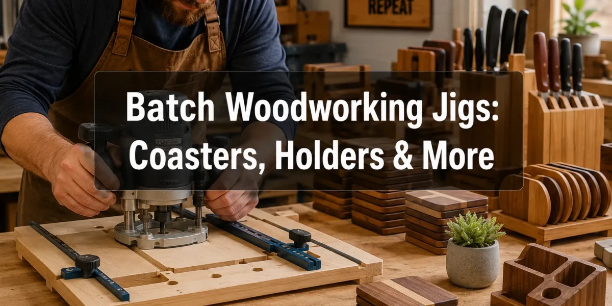 Woodworking Jigs for Batch Production: Simple Fixtures for Coasters, Knife Holders, and Small Organizer Runs