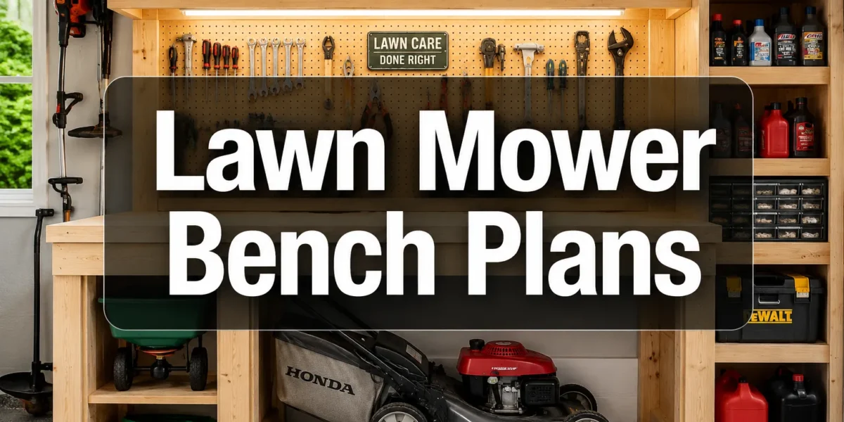 Woodworking Plans for a Lawn Mower Storage and Maintenance Bench: Garage Organization and Tool Care