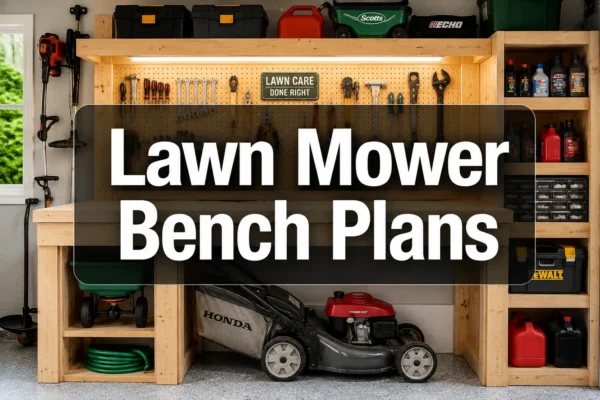 Woodworking Plans for a Lawn Mower Storage and Maintenance Bench: Garage Organization and Tool Care