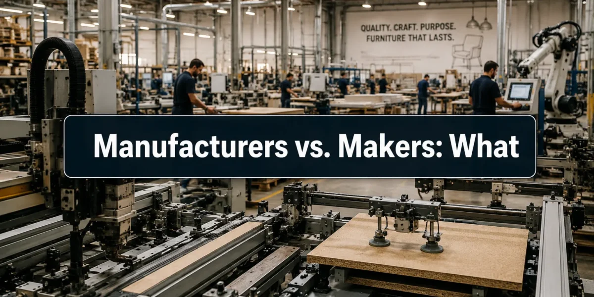 Manufacturers vs. Makers: What Woodworking Hobbyists Can Learn from Professional Furniture Manufacturers