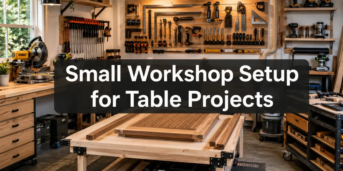 Small Workshop Setup for Table Projects: How to Arrange Your Tools Around a Central Assembly Table