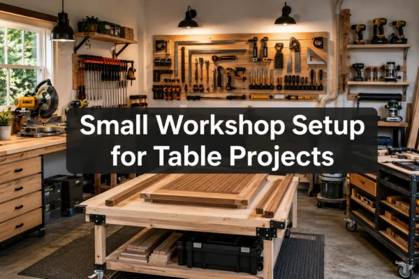Small Workshop Setup for Table Projects: How to Arrange Your Tools Around a Central Assembly Table
